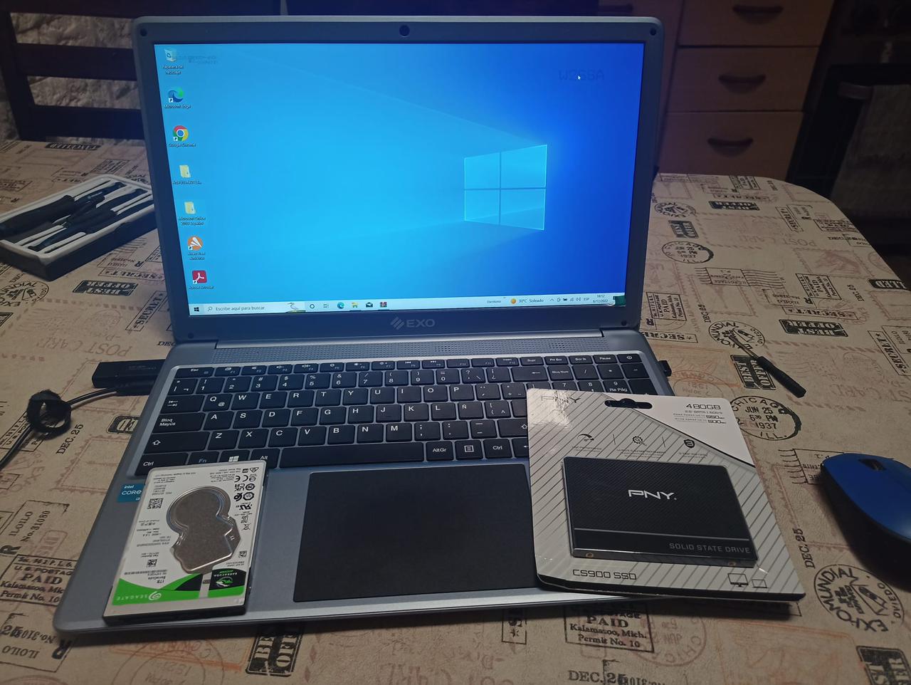 Notebook con upgrade de SSD